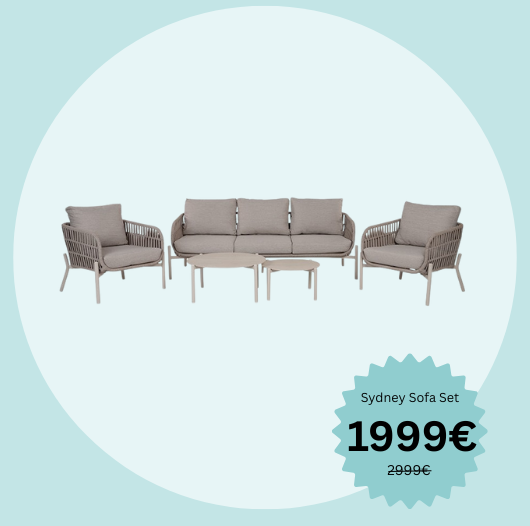 Ellen Hanging Parasol BEIGE &ndash; 3x3 m